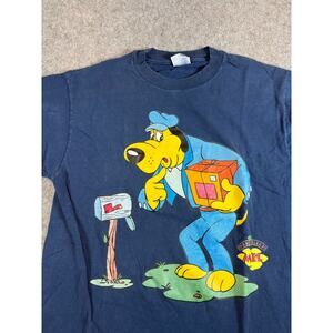 Vintage 90s Paw Island Mel Pals Shirt Mens Blue Graphic Tee Streetwear Large